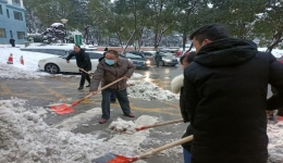 湖医附一：让党旗在铲雪除冰一线高高飘扬
